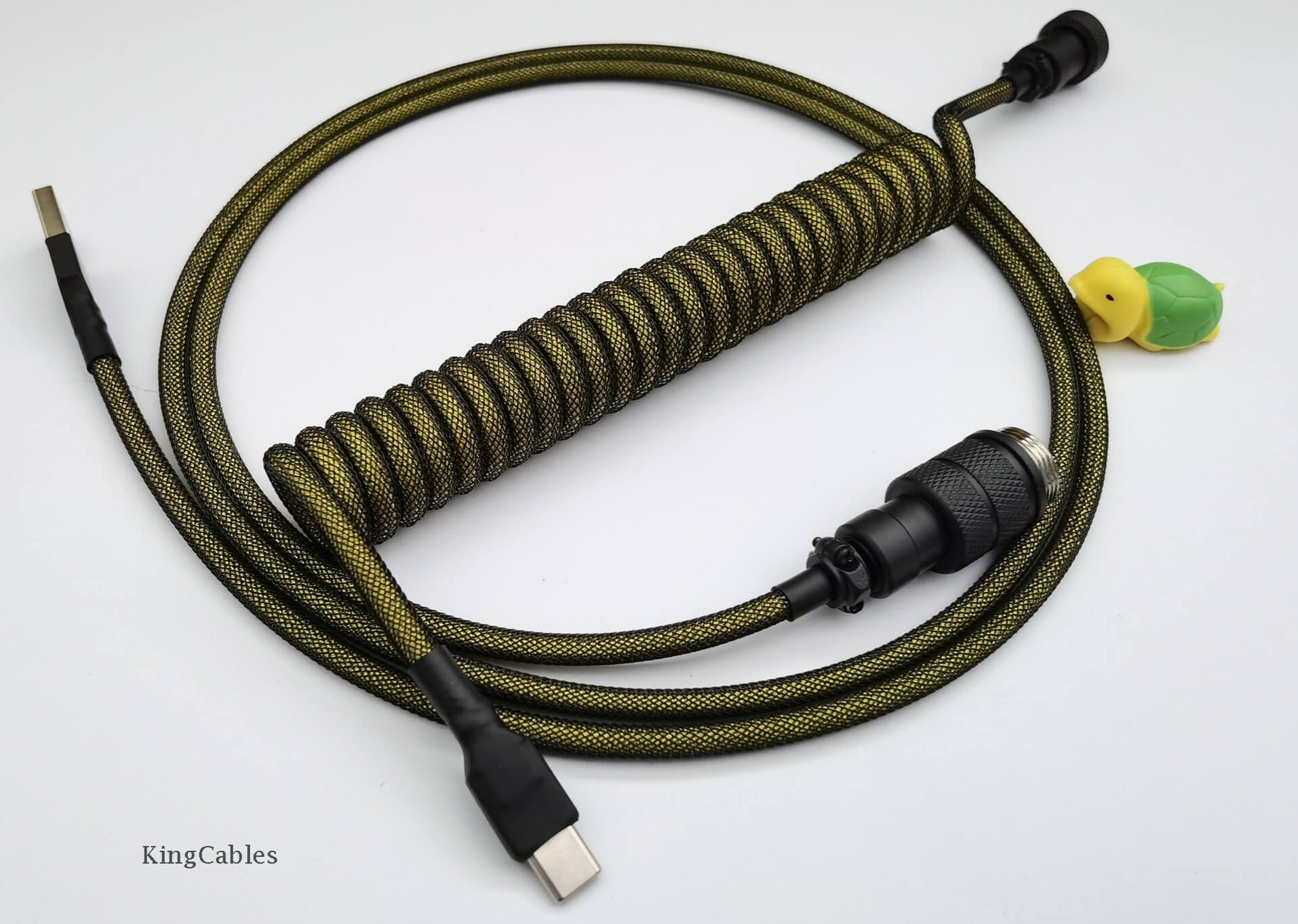 Black Coiled Cable - Happy Keyboards
