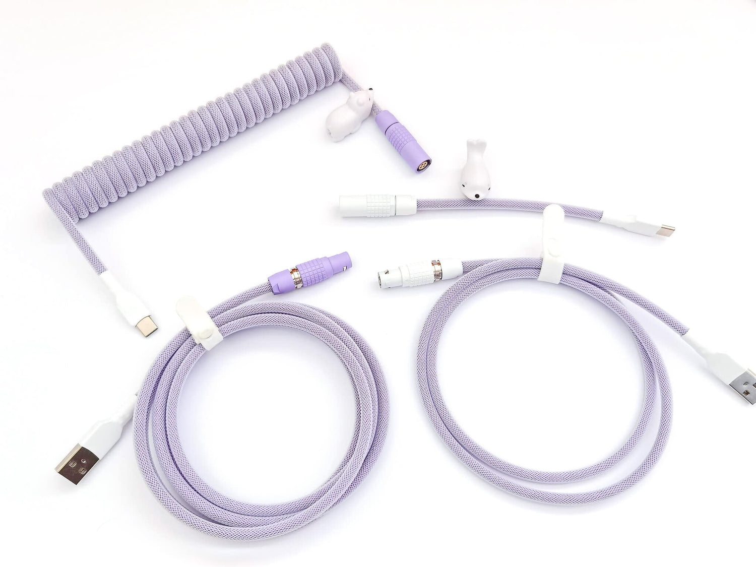 Lavender lemo coiled cables