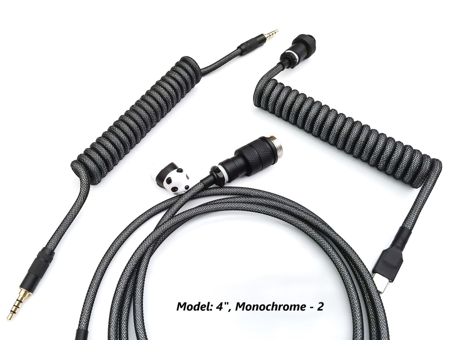 Black and white TRRS cable