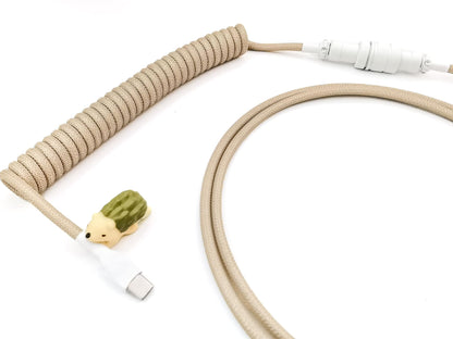 Cream custom USB cable