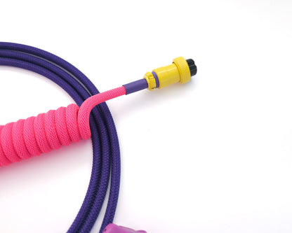 Neon Pink coiled cable