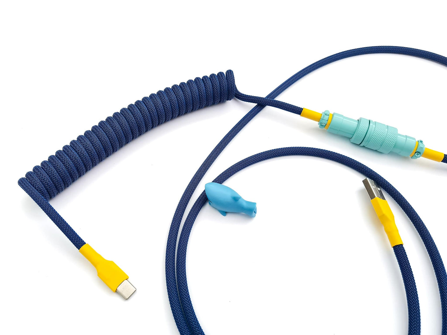 Dark Blue coiled cable