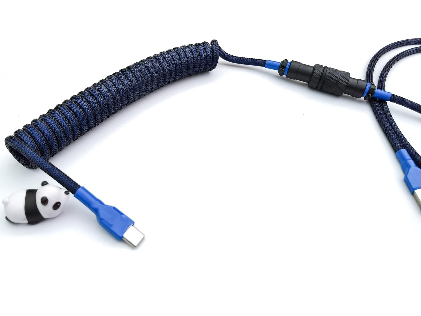 Dark blue coiled cord