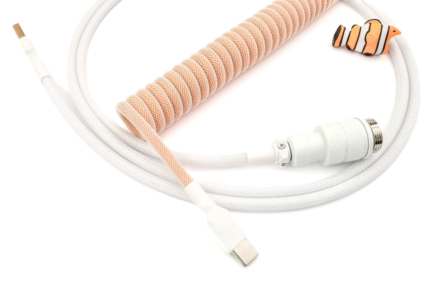 Coiled keyboard cable "Pastel Orange"