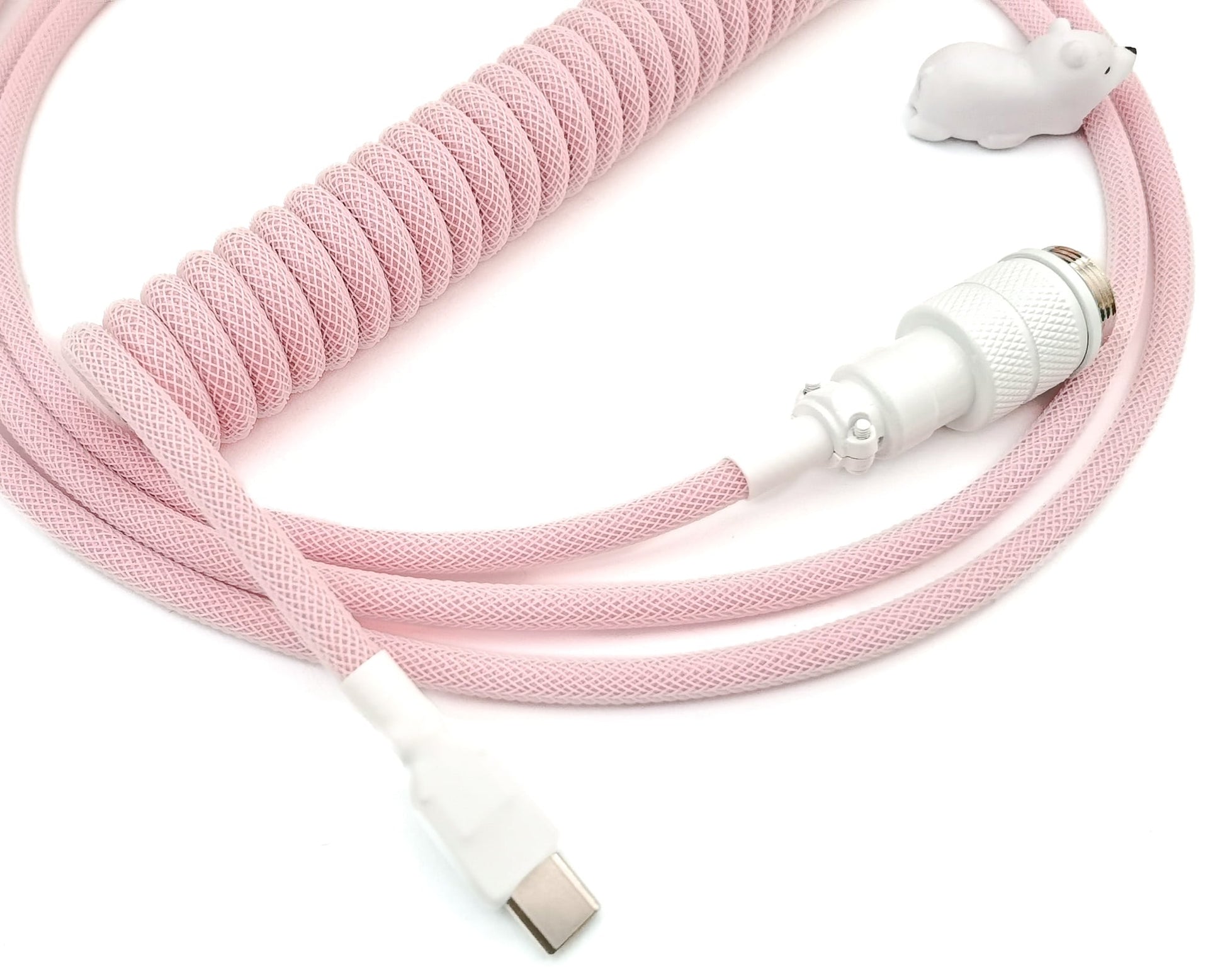 GMK Peach Blossom coiled cable