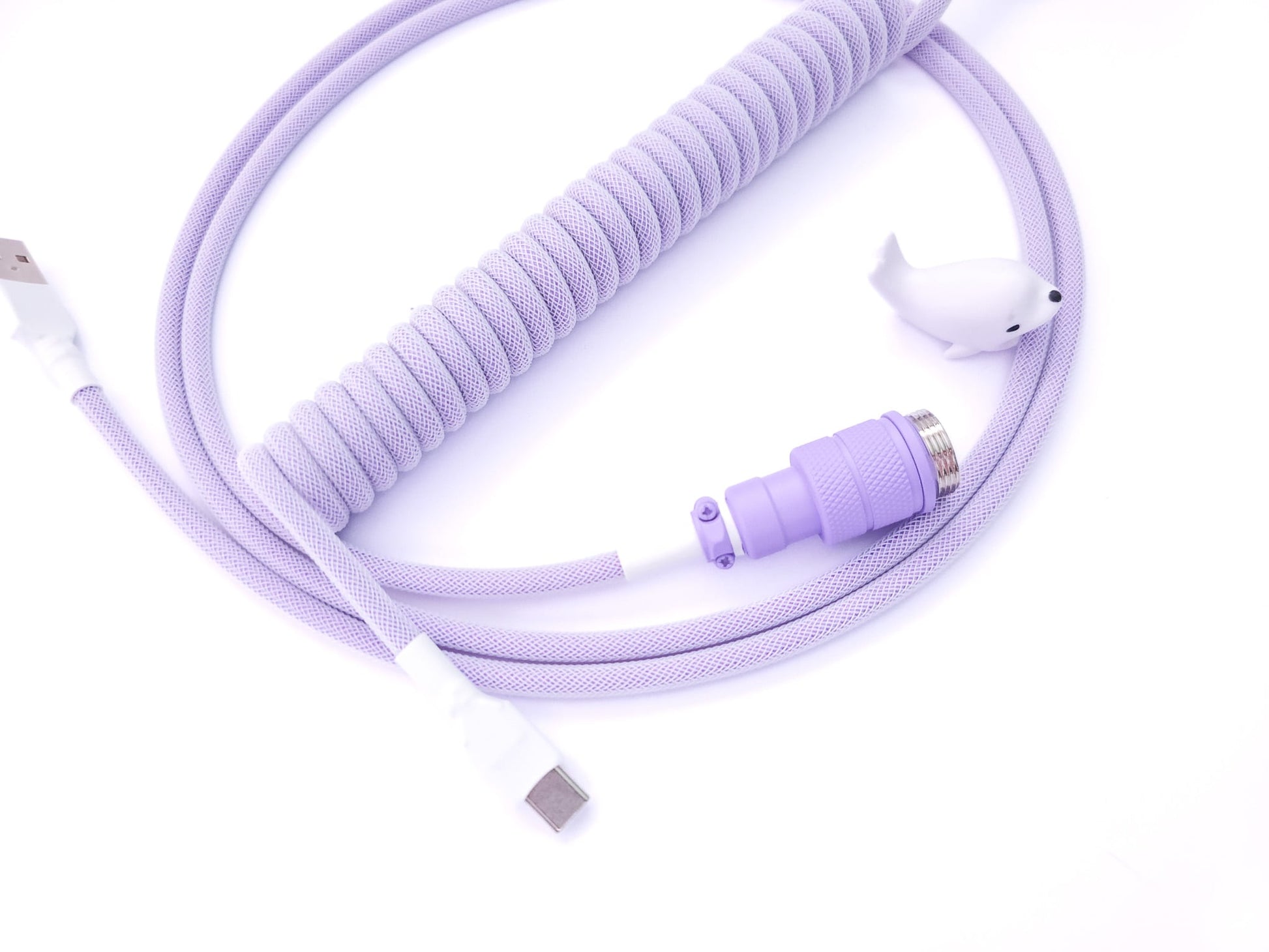 Purple coiled cable