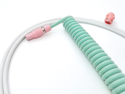 Green cable with pink Lemo