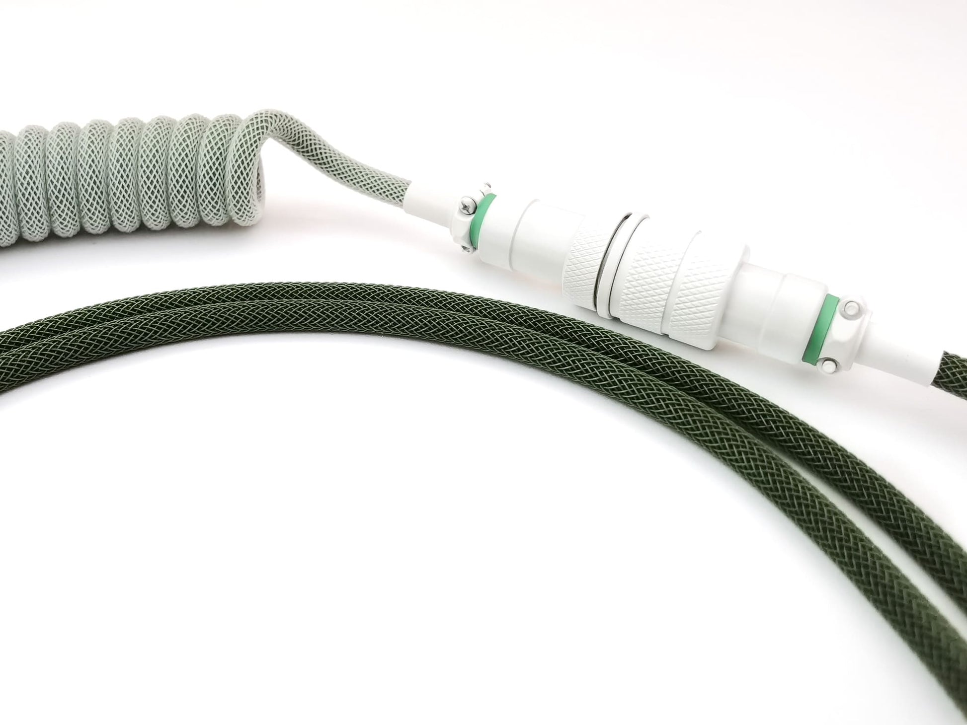 Green coiled usb cable