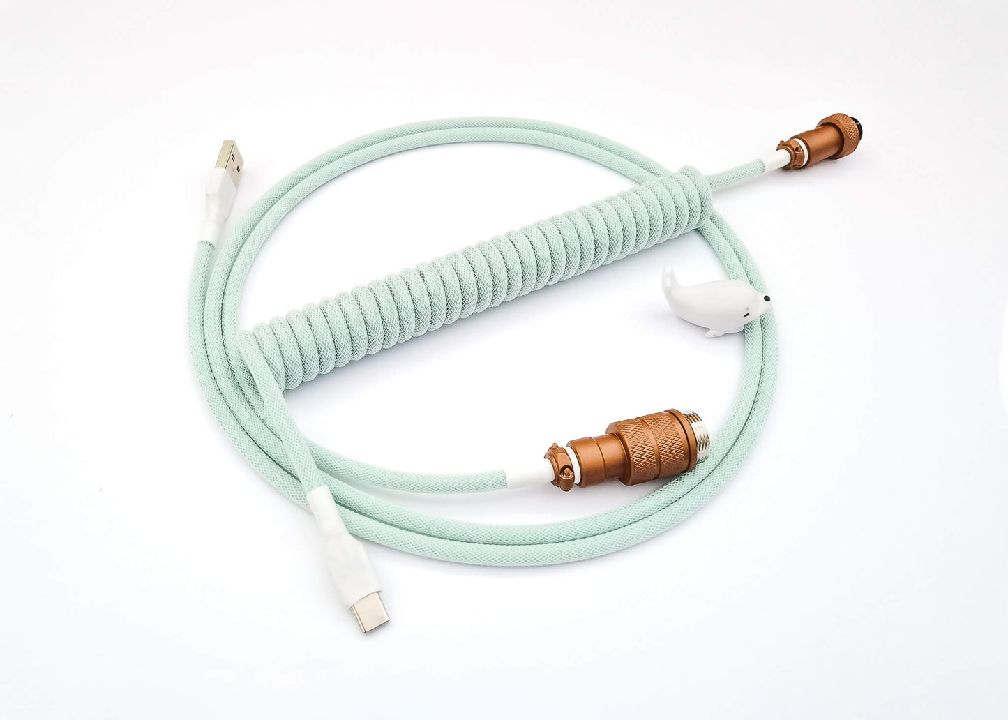 Ice mint coiled cable