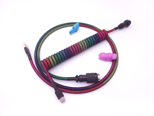 Midnight Rainbow coiled cable