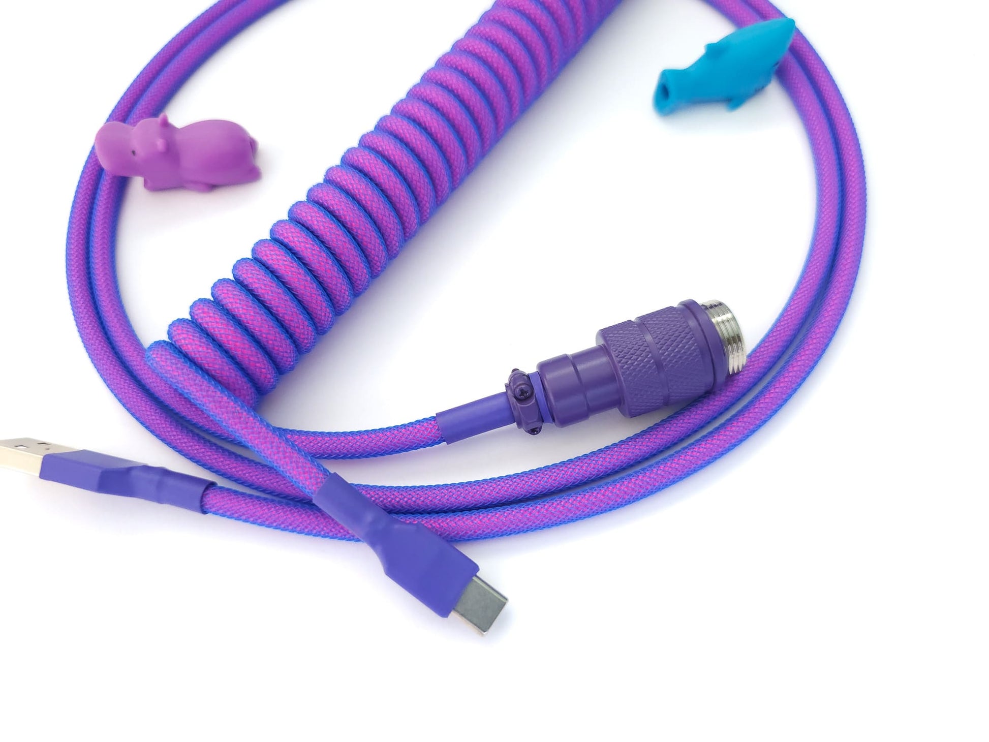 Neon Laser coiled cable