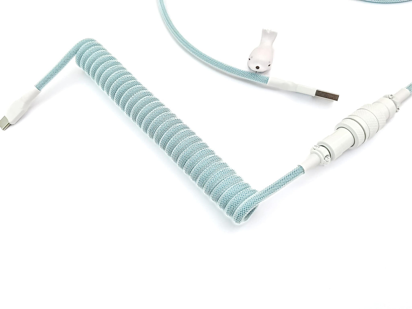 Pastel Teal custom  coil cable