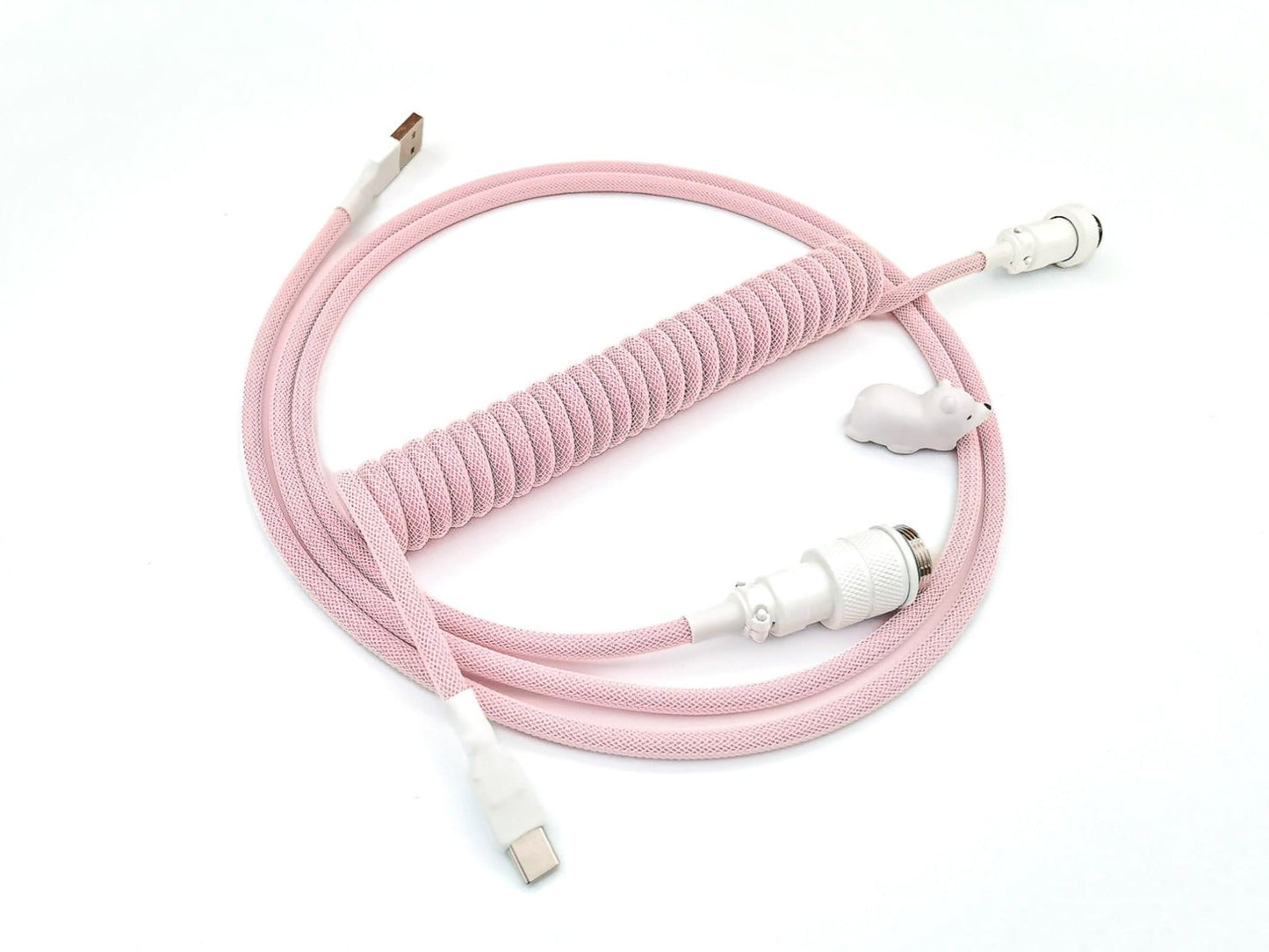 Pink coiled cable