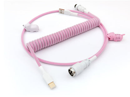 Pink coiled cable