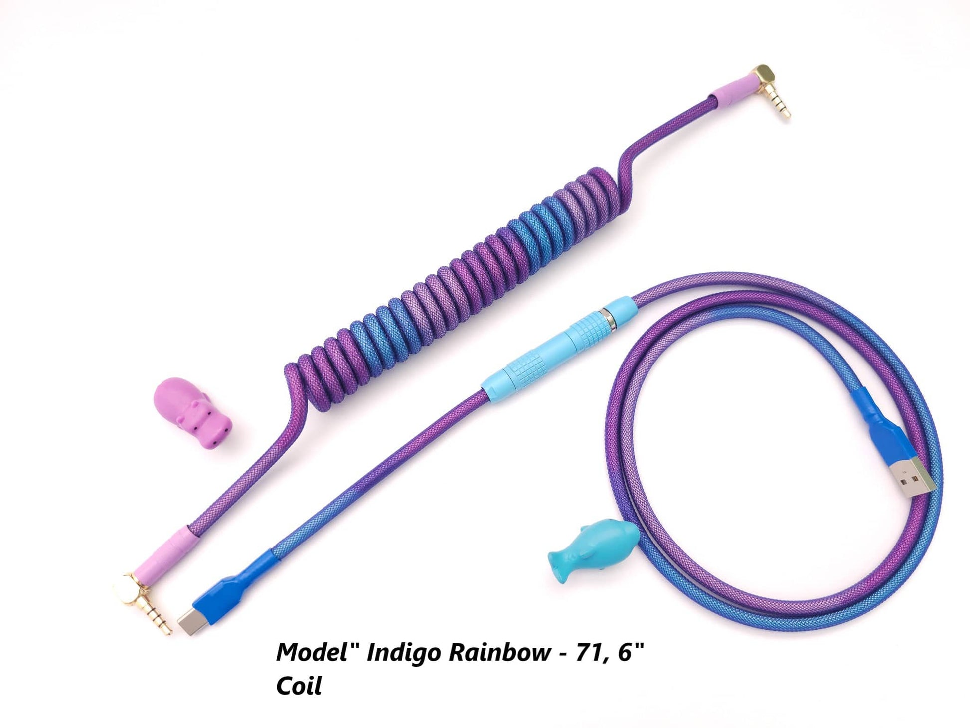 Purple Rainbow TRRS and Lemo cable