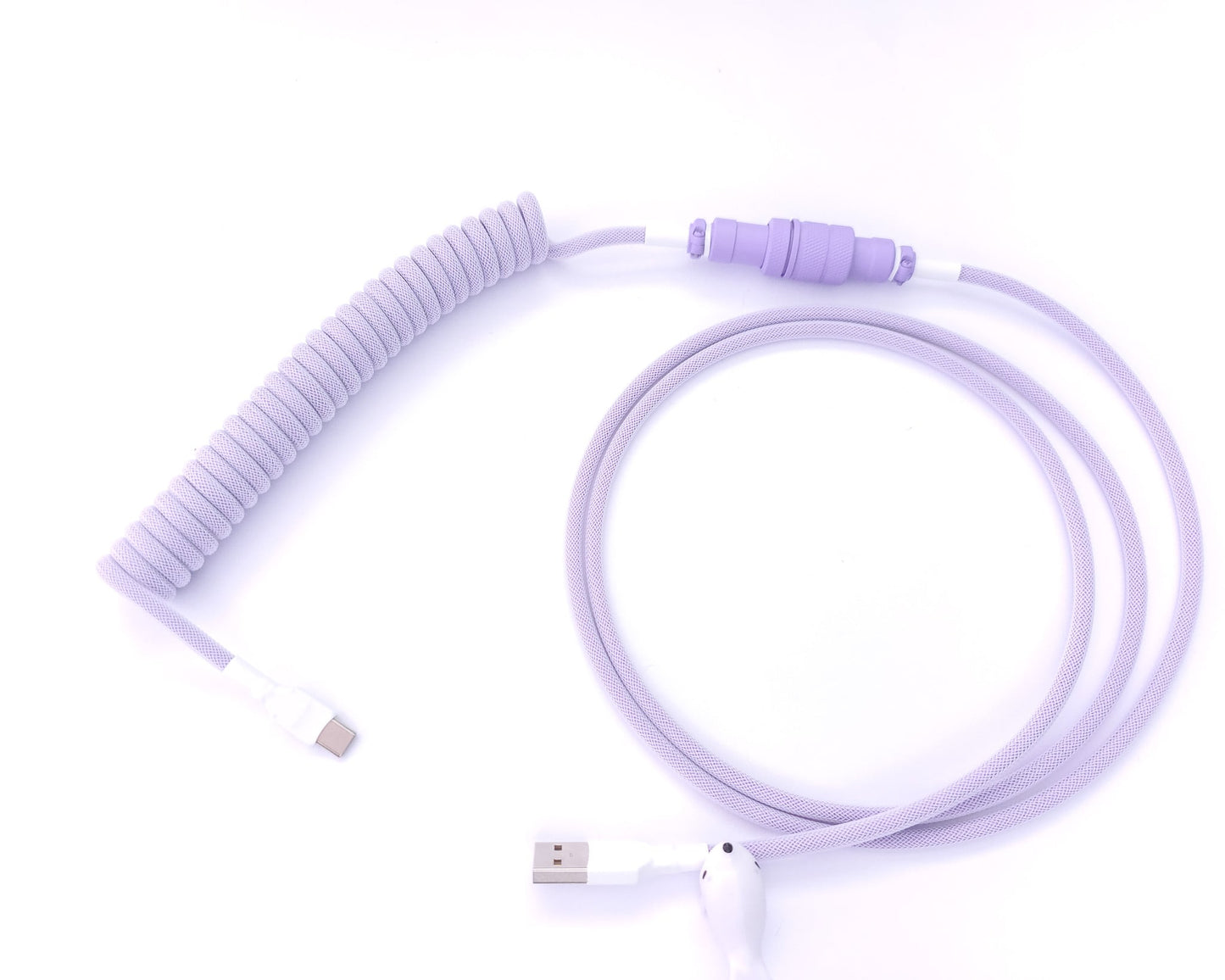 Purple coiled keyboard cable