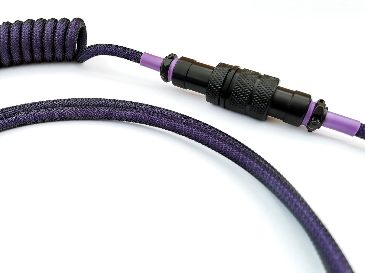 Purple coiled cable