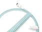 Teal coiled cable