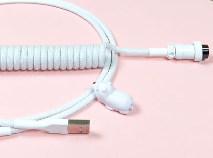 White custom usb cable