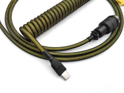 Yellow keycaps cable