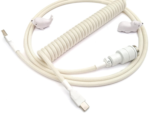 classic beige keycaps cable