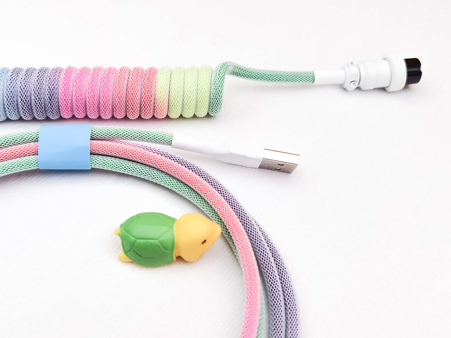 colorful coiled cable
