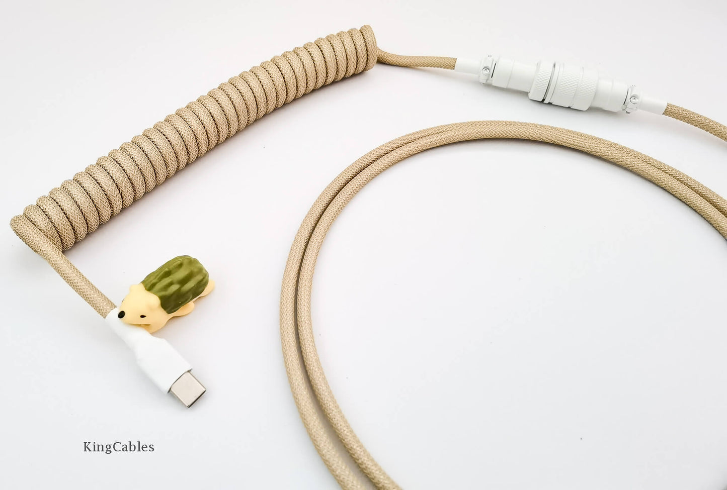 Coiled keyboard cable "Cream"