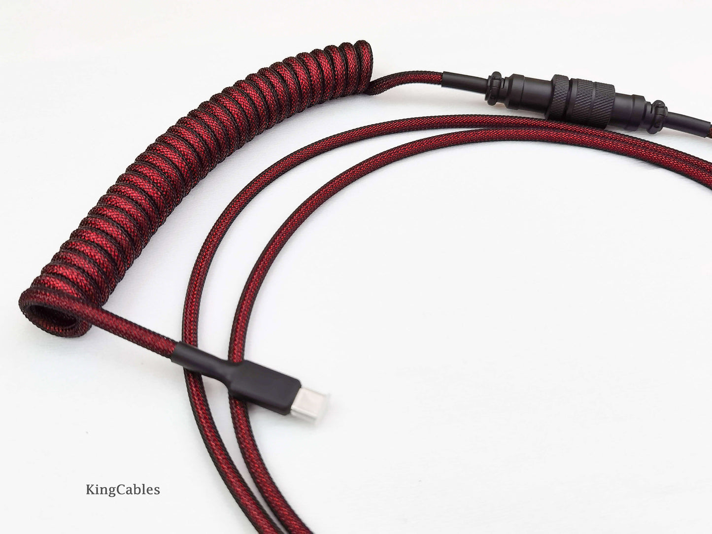 GMK Red Samurai coiled cable