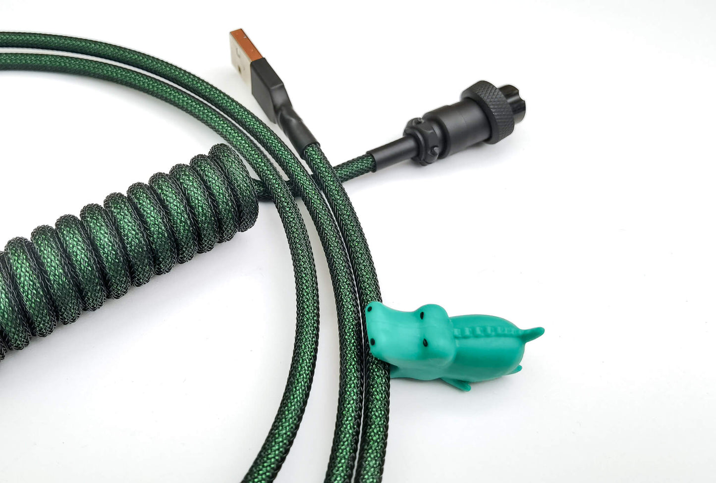 green custom USB cable