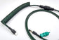 Coiled keyboard cable "Emerald"