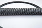 Grey black coiled keyboard cable