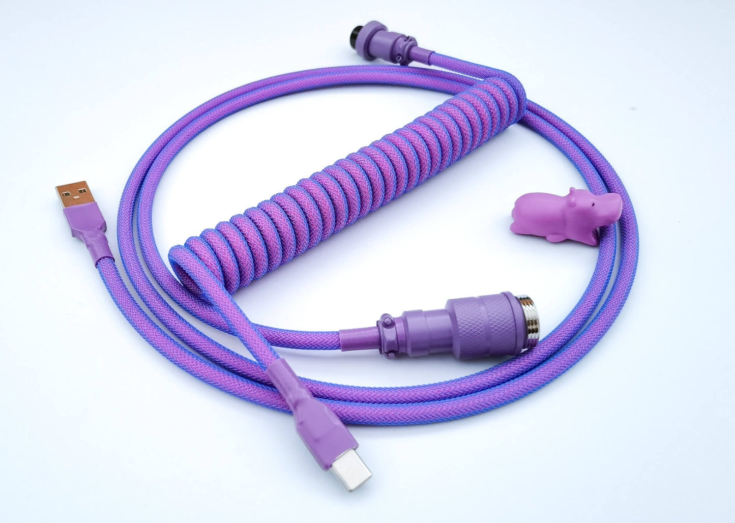 Laser coiled keyboard cable