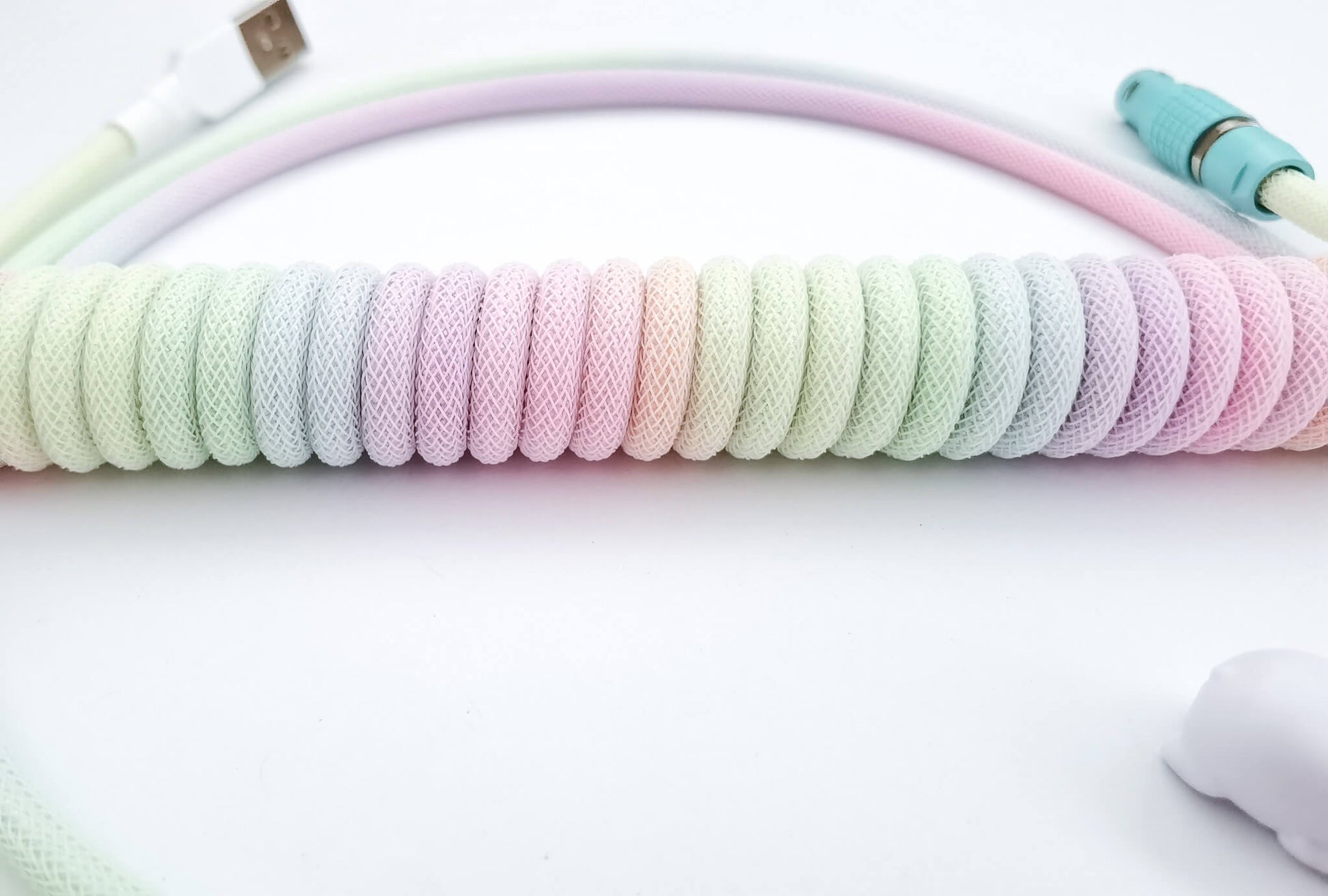 POM Jelly keycaps keyboard cable