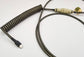 Coiled keyboard cable "Dark Beige"
