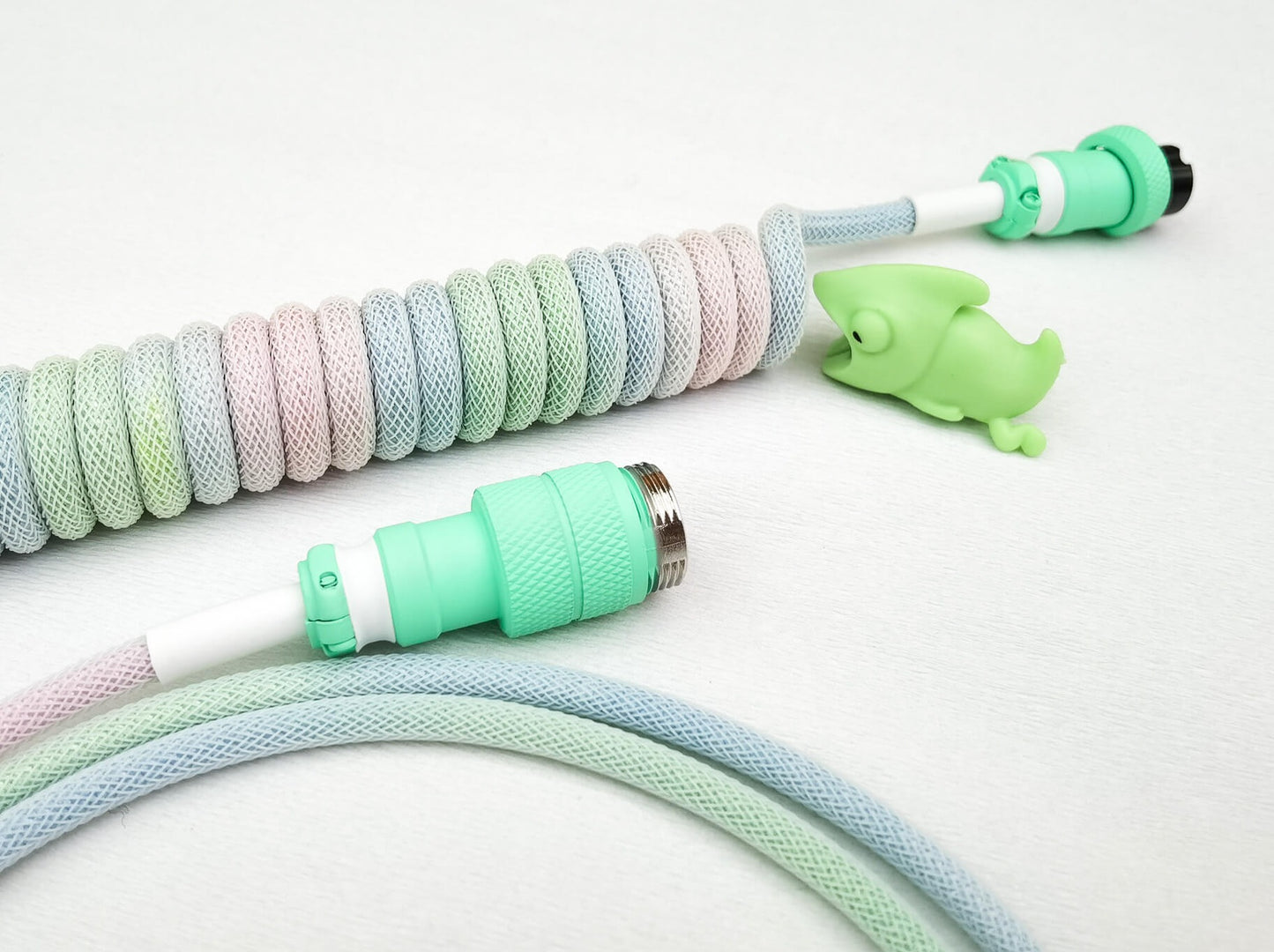 rainbow coiled keyboard cable